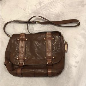 Brown leather crossbody